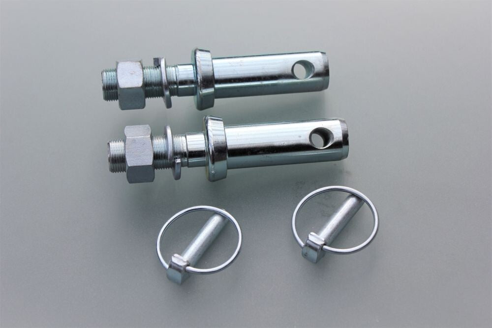 2x Bolzen Kat. 2-1  28-22mm M22 Unterlenker Unterlenkerbolzen UB3 +Klappstecker