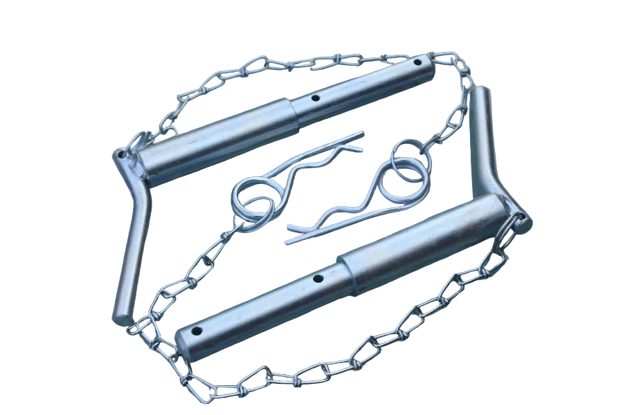Oberlenkerbolzen Stufenbolzen Kat. 1-2 | Ø 19–25 mm | verzinkt | mit Kette & Federstecker | 2er-Set