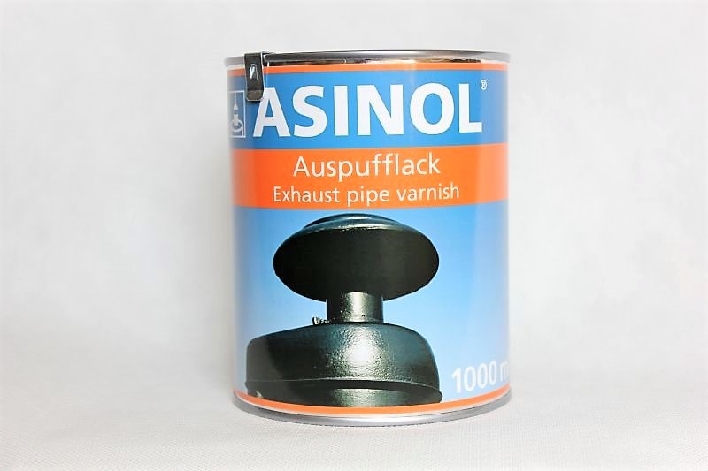 ASINOL Lack AUSPUFFLACK SCHWARZ 1.000ml bis 800° Grad Auspuff Farbe Matt