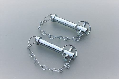 2 x Oberlenkerbolzen mit Kette Kat 2 Ø25mm Gerätebolzen Oberlenker Bolzen per131