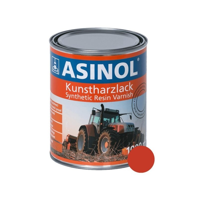 ASINOL Kunstharzlack RAL 2002 Blutorange 1L Traktorlack Landmaschinen Farbe Lack