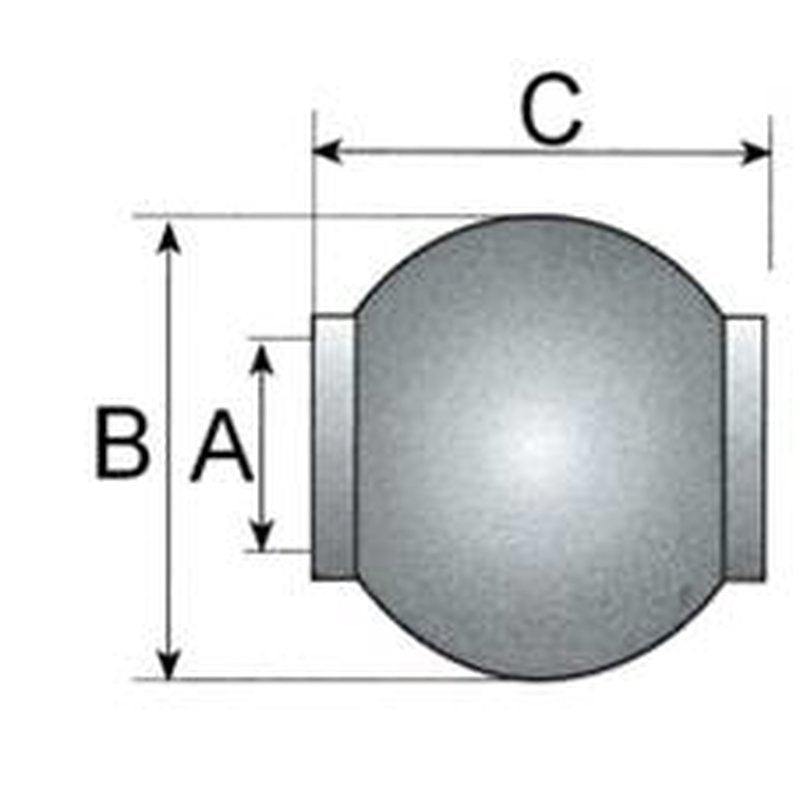 Oberlenkerkugel Kat 2 für Fanghaken 25mm Oberlenker Kugel Kat. 2 Fangkugel 
