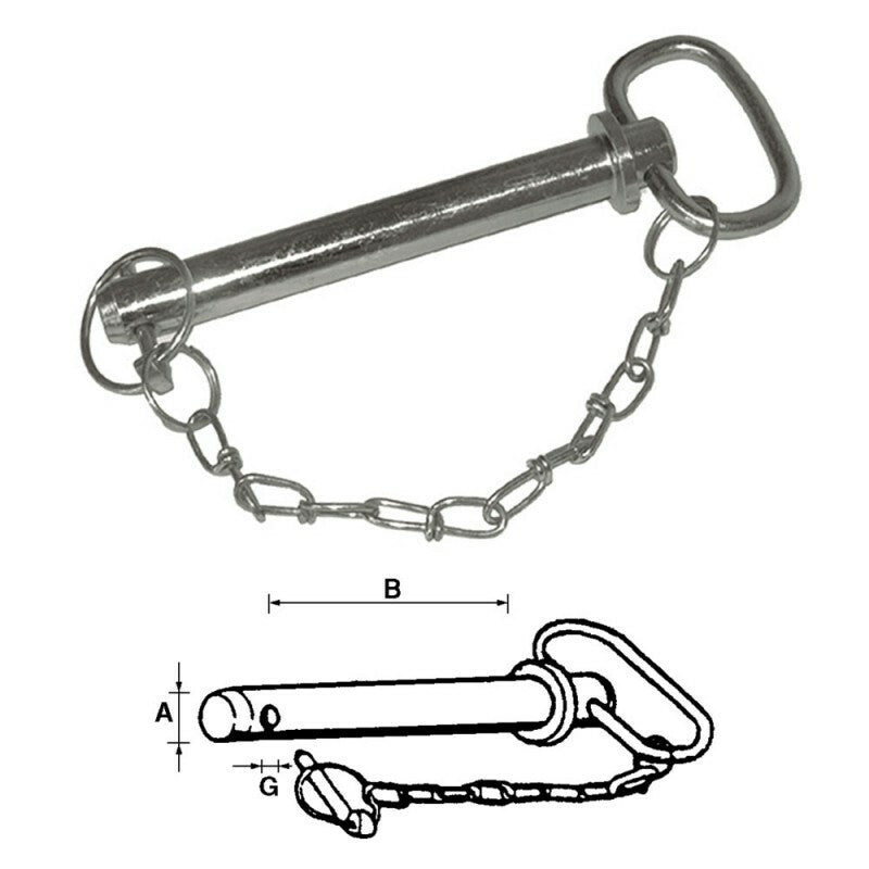 1x Unterlenkerbolzen Kat. 2   Ø 28/187mm Sicherungsbolzen  Bolzen  el406